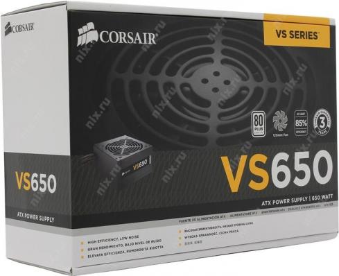 Блок питания Corsair VS650 (650Вт) (НОВЫЙ)