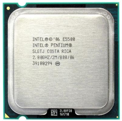 .775 Процессор Intel Pentium E5500 LGA775, 2 ядра по 2800 МГц б/у