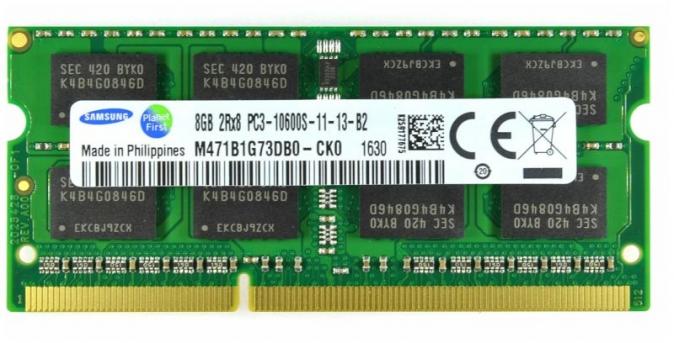 Оперативная память SODIMM DDR3 PC-1333 Samsung 8 ГБ для ноутбука