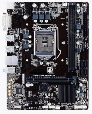 1151 Материнская плата GA-B150M-D2VX-SI DDR4/ Socket 1151 DDR4(гарантия, при установке в сервисе нашим специалистом)
