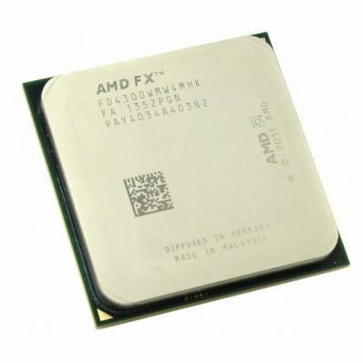 *AM3+  Процессор AMD FX АМ3/АМ3+ FX4300, 4 x 3000 МГц 4-ядра 4 потока (FD4300WMW4MHK)